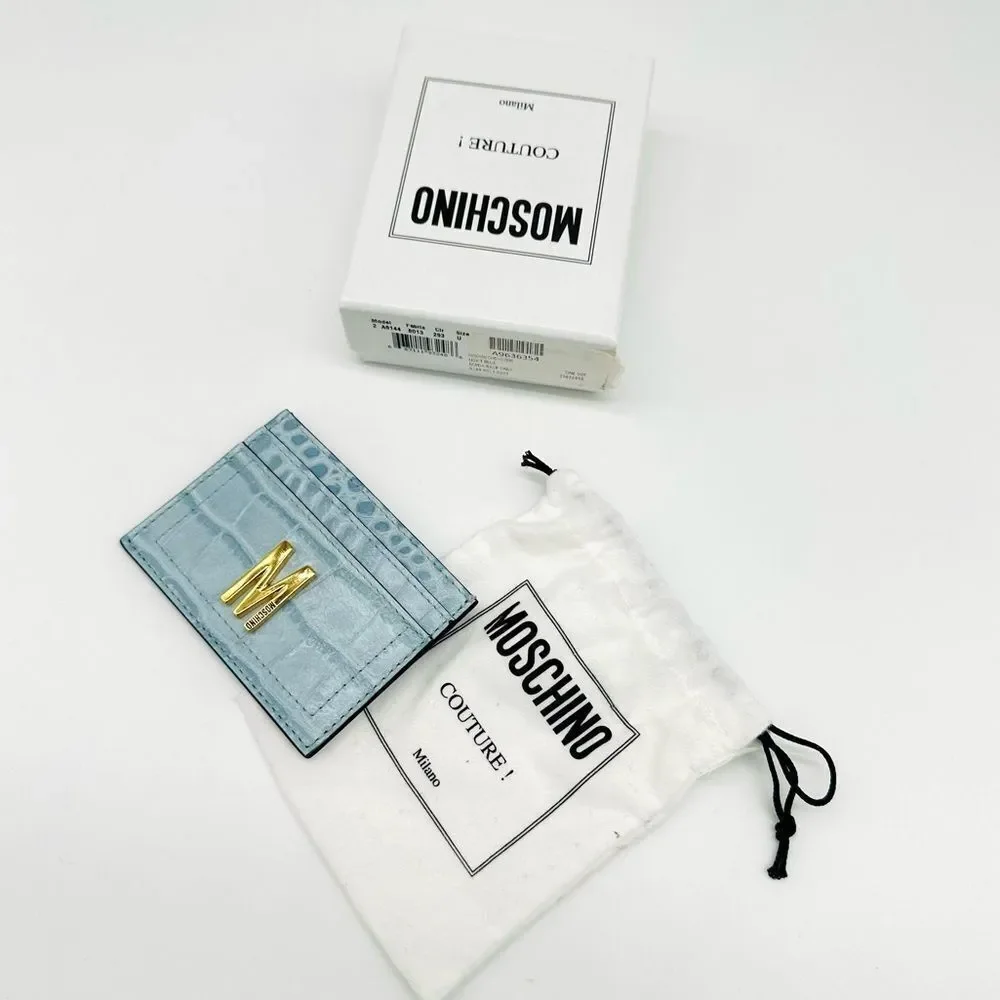 moschino baby blue card case